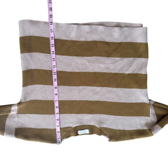 ROOLEE Striped Sweater Womens XS Ribbed Knit Pullover Boho Minimalist Oversized - Picture 7 of 7